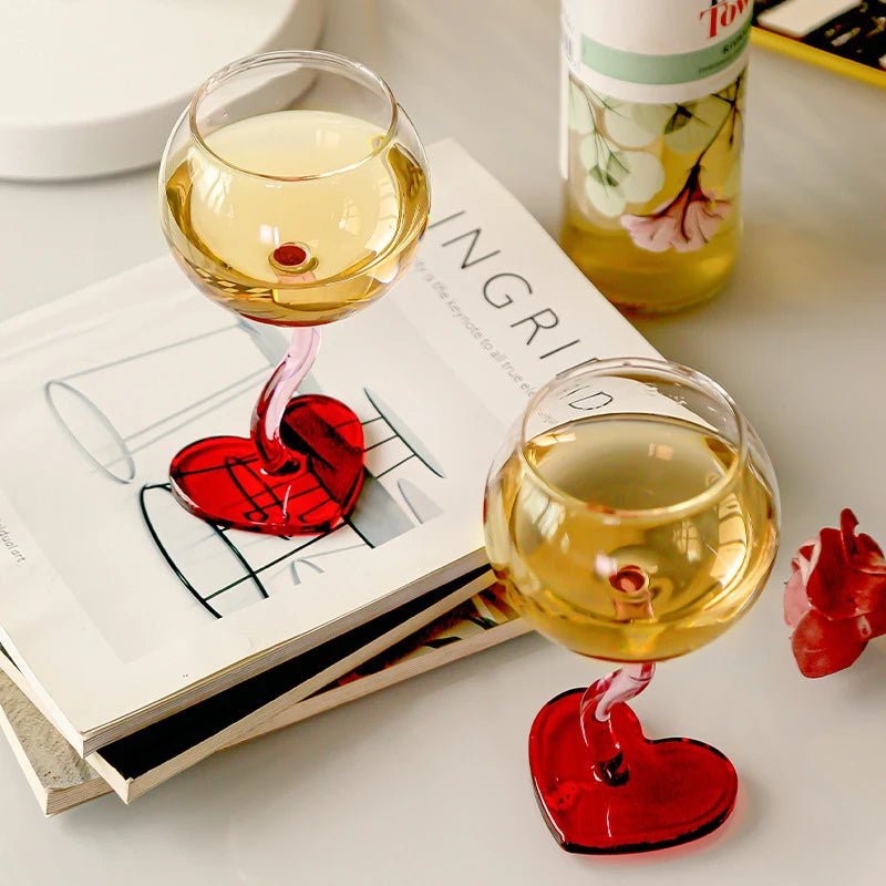 LOVE HEART WINE GLASS