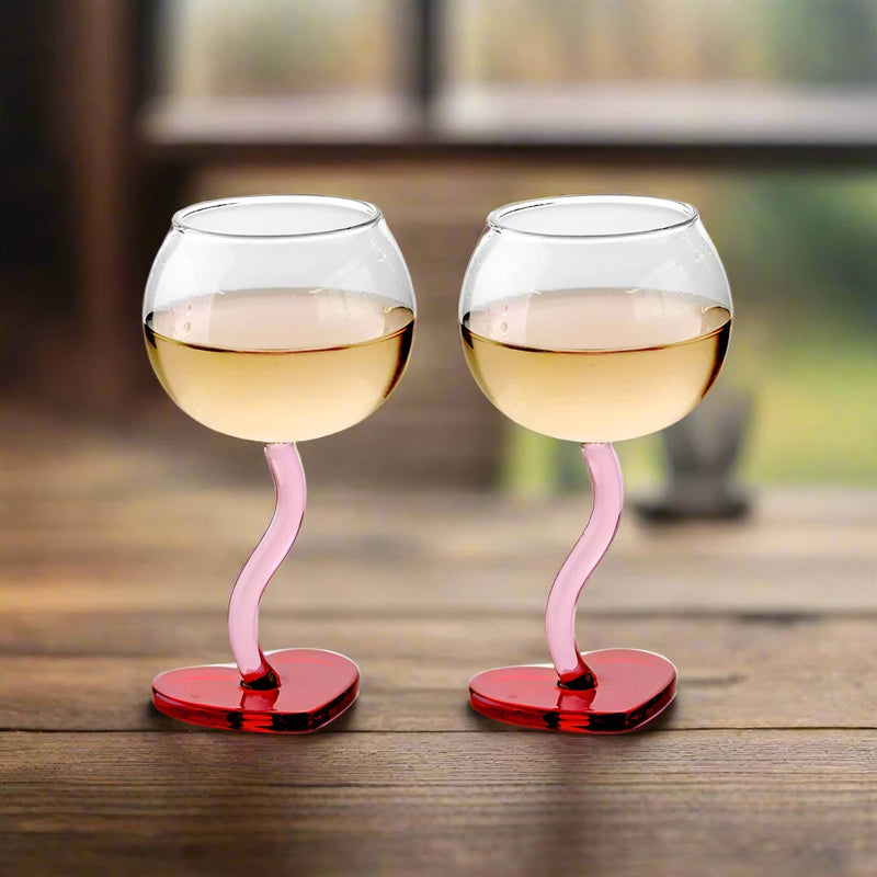 LOVE HEART WINE GLASS