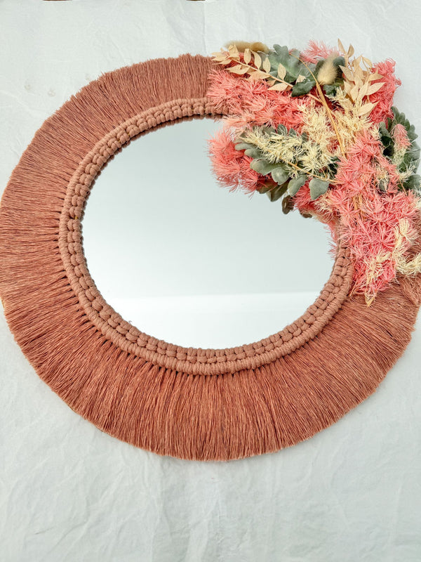 BOHO FLOWER WALL MIRROR